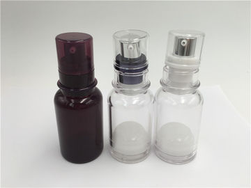Bottiglia di plastica 30ml della lozione della pompa senz'aria con stampa dello schermo/superficie di timbratura calda