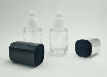 bottiglie senz'aria di vetro trasparenti della pompa 30ml con l'imballaggio cosmetico del cappuccio