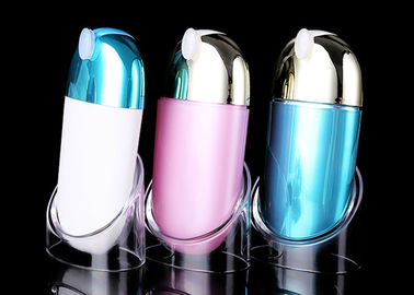La bottiglia senz'aria di plastica placcante del contenitore della pompa dei pp per il BB screma 30ml/50ml